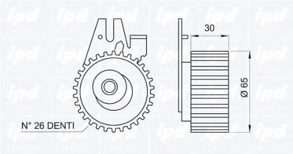 IPD 14-0163 Tensioner Pulley, timing belt